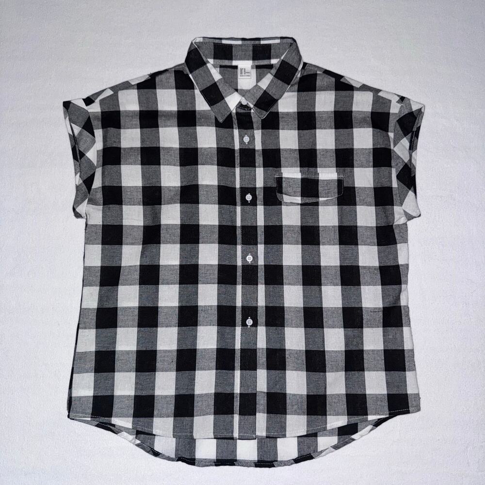 Checkered Collared Casual Short Sleeve Shirt